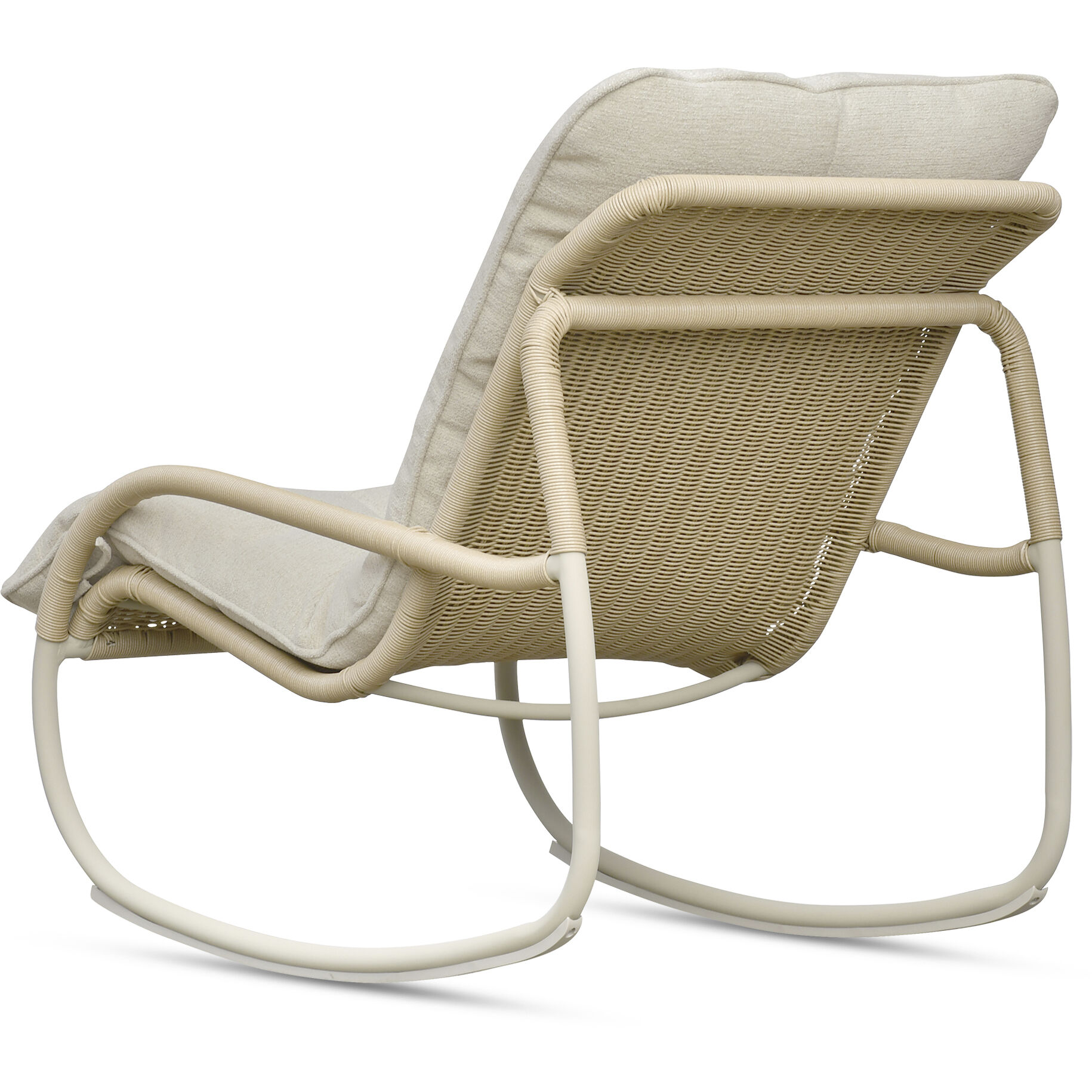 Lyra Beige Outdoor Rocking Chair, King